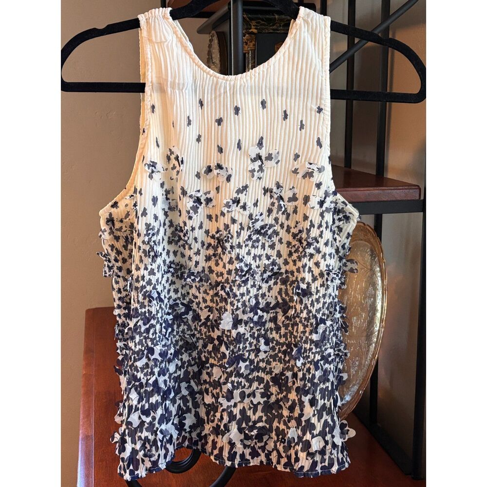 NWT Anthropologie Forever That Girl 3D Butterfly Ribbed Tank Top Sz XXS P - Picture 2 of 9